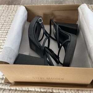 Steve Madden Black Strappy High Heel Sandals